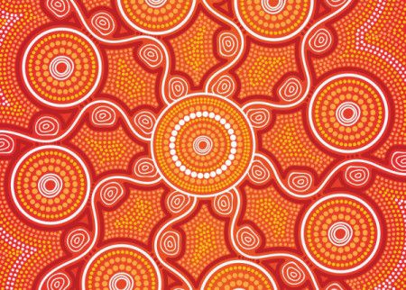 Aboriginal Vector Dot Design Artwork