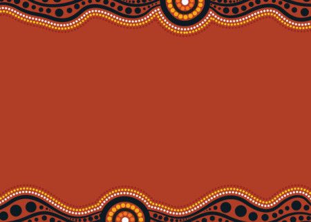 Printable Aboriginal Dot Art Border - Illustration