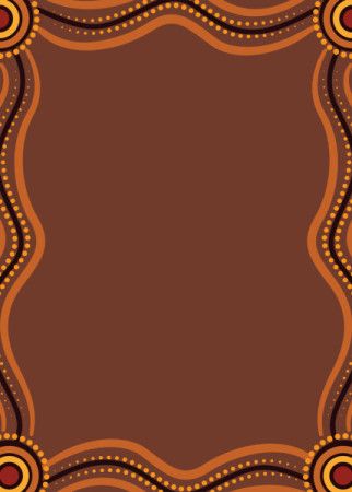 Aboriginal Dot Art Frame Illustration
