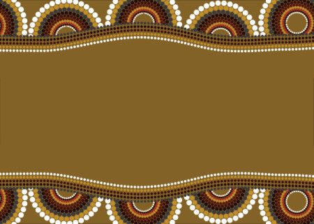 Aboriginal Dot Art Border - Illustration