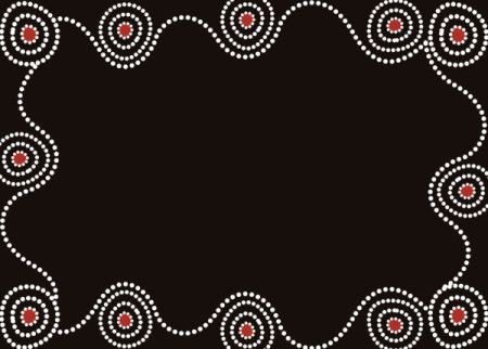 Aboriginal Dot Art Border - Illustration