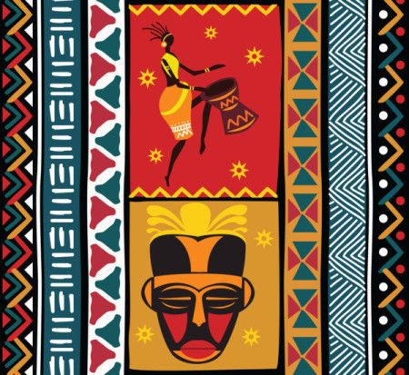 African art vector background