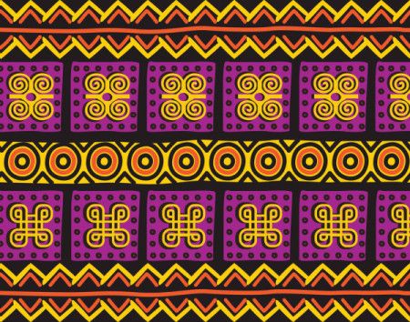 Seamless Pattern With Ethnic African Motifs