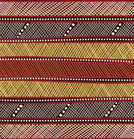 Aboriginal style of cross hatching art - Illustration