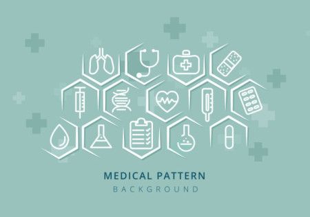 Medical elements background for healthcare concept