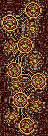 Aboriginal dot art connection concept background