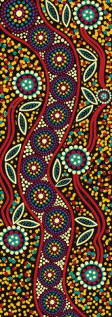 Aboriginal dot art vector painting