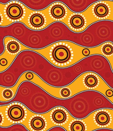 Aboriginal dot art vector background design