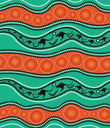 Aboriginal dot art vector background design