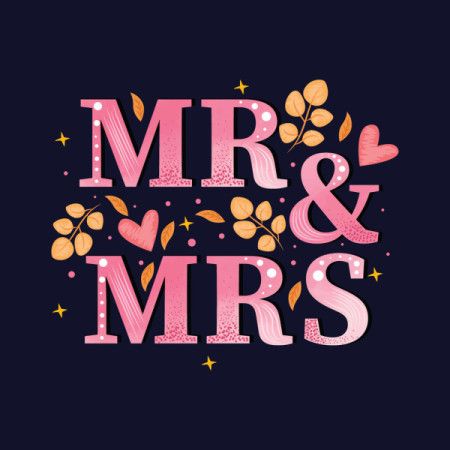 Mr and Mrs wedding background