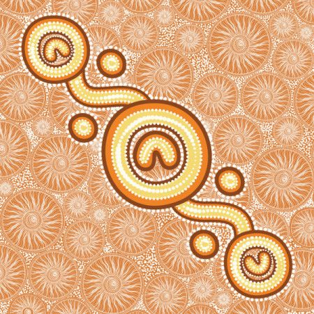 Aboriginal vector dot art design