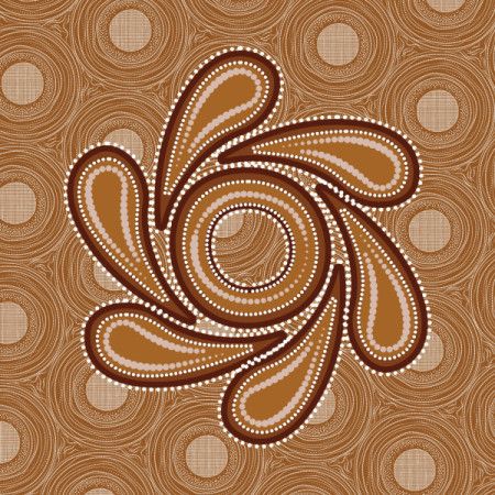 Vector aboriginal style of dot art background