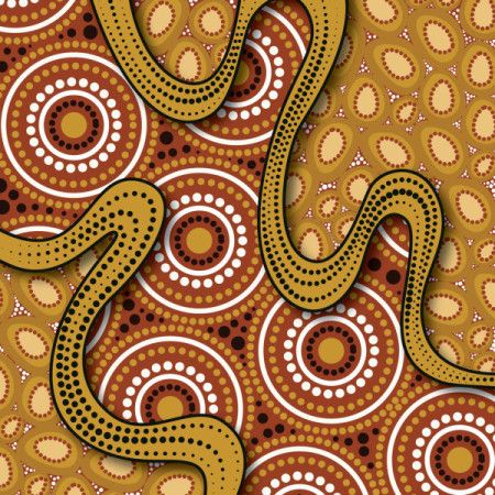 Aboriginal vector 3d style dot art design