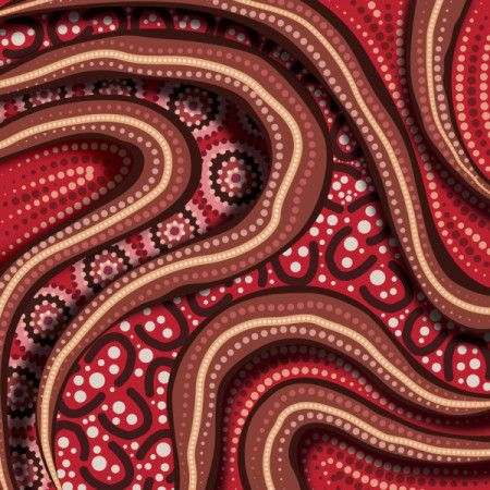 Aboriginal dot artwork 3d background illustration