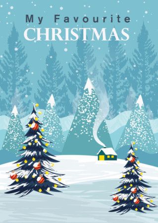 Christmas story book cover template