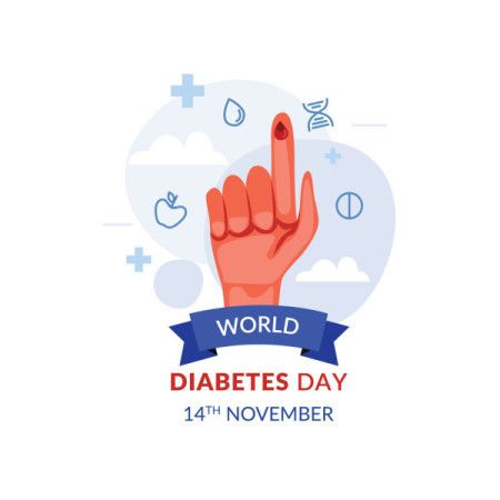 World diabetes day flat illustration