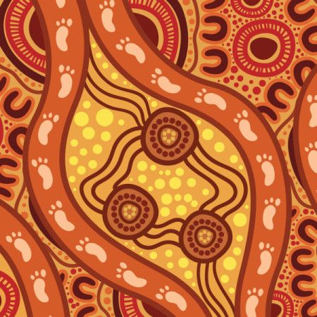 Aboriginal vector dot art design