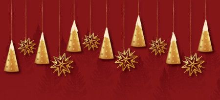 Red Christmas vector background with snowflake decoration