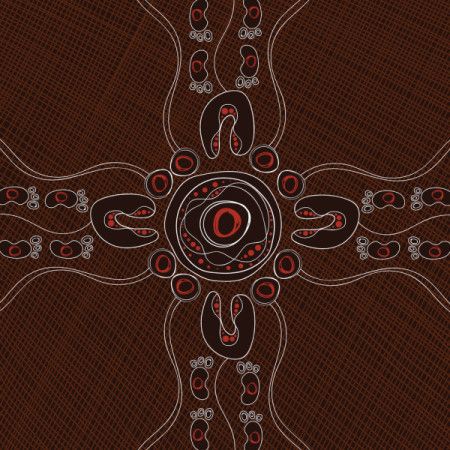 Brown aboriginal design background