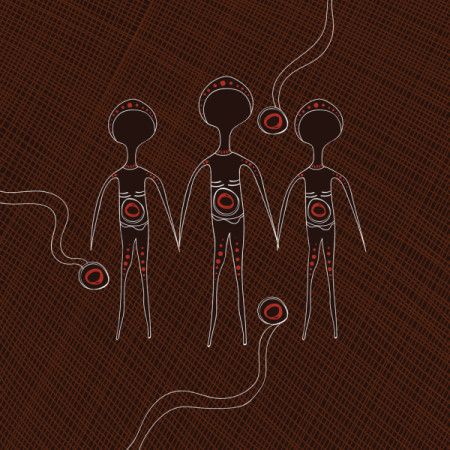 Aboriginal style of unity concept art - Illustration