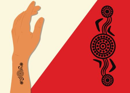 Aboriginal tattoo design illustration
