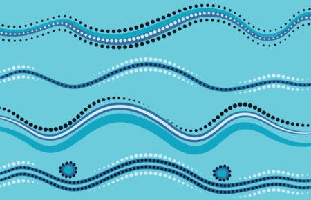 Simple blue aboriginal style background