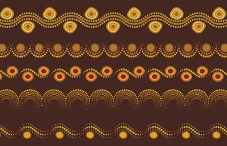 Brown aboriginal vector dots design background