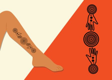 Vector aboriginal style of tattoo design