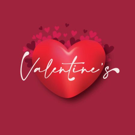 Realistic red heart background for valentine's day