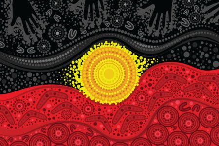 Aboriginal dot art style vector artwork