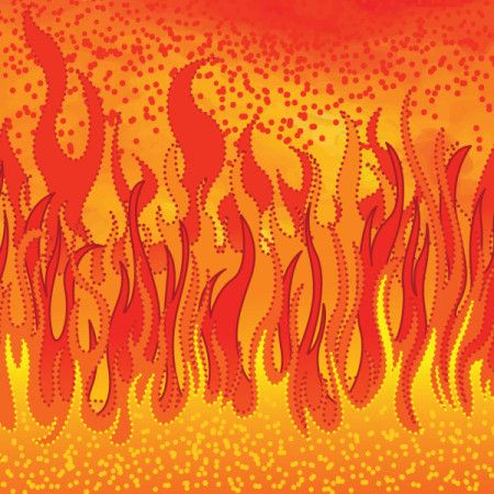 Aboriginal dot art vector fire background