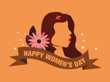 Flat happy women's day illustration