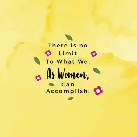 Women's day greeting with quote