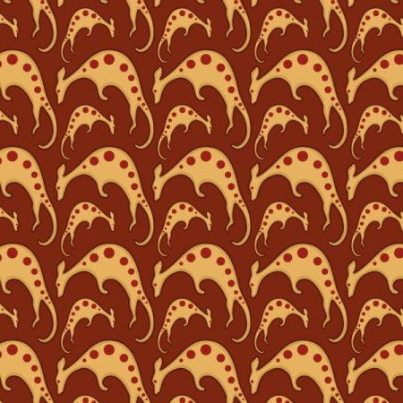 Kangaroo pattern background illustration