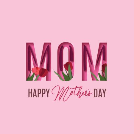 Mother's Day pink greeting card background