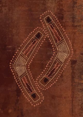 Boomerang  Australian Indigenous Art Illustration