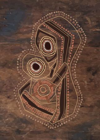 Artistic expression of the love between an aboriginal mother and her child.