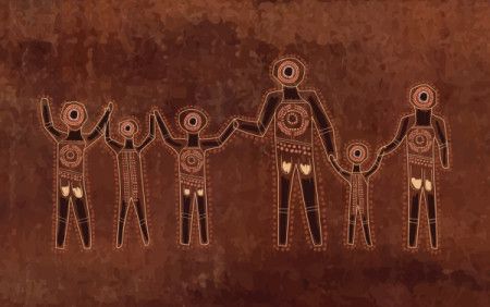 Conceptual art of harmony in Aboriginal style