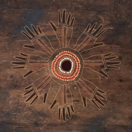 Unity-themed conceptual art in Aboriginal fashion