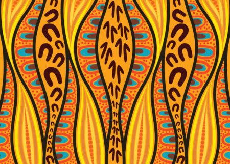 A vector background decorated with Aboriginal design