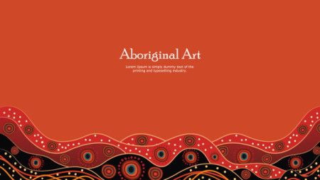 A vector poster design featuring Aboriginal dot art