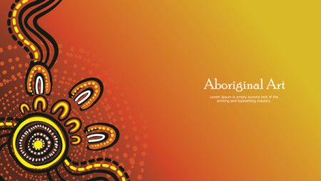 Aboriginal dot art in a vector poster design