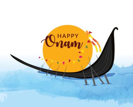 Happy onam festival celebration background