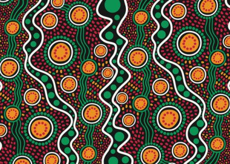 An aboriginal-inspired dot art vector design