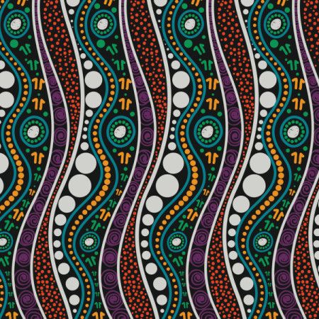 Dot design pattern background in the style of aboriginal art