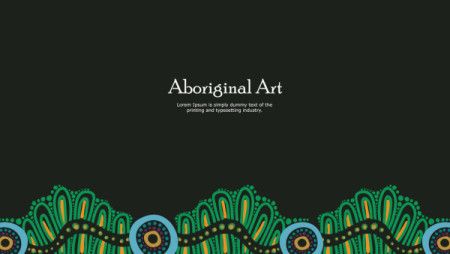 A vector banner featuring Aboriginal design