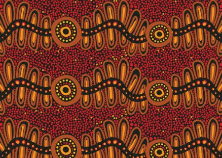 A vector aboriginal dot art patterns background