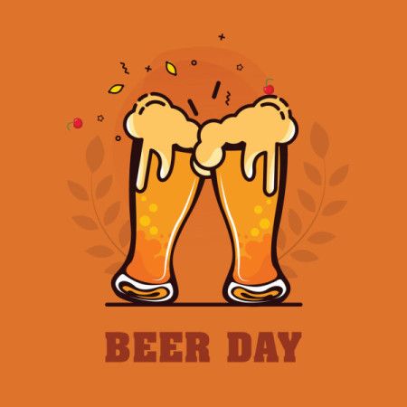 Beer day banner illustration