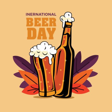 International beer appreciation graphic illustration