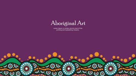 Aboriginal art and text on banner creation
